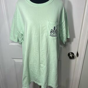 Comfort Colors Light Green Graphic Tee Size Large  CB-AQ